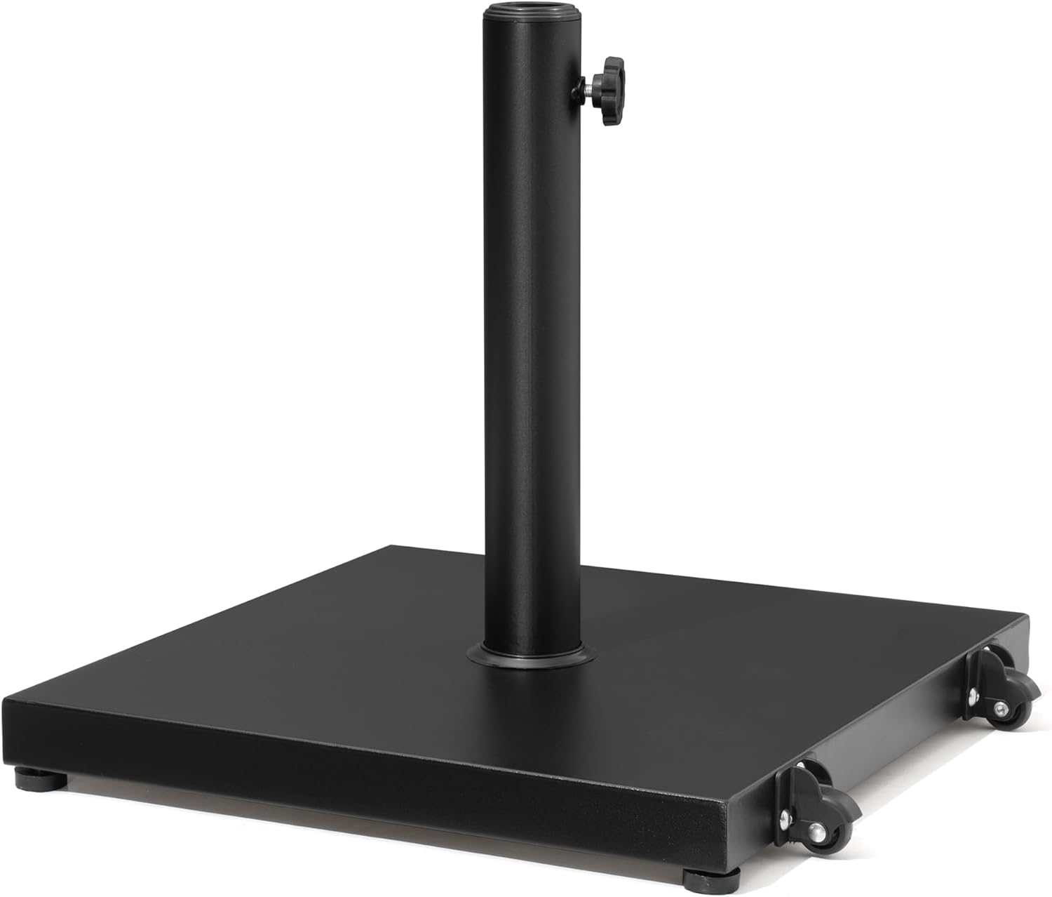 SUNGUARD UMBRELLAS 43 lb Square Patio Umbrella Base with Wheels, Pre-Filled Concrete Outdoor Stand
