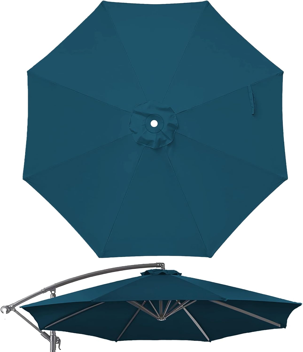 SUNGUARD UMBRELLAS 10 ft Replacement Canopy, 8-Rib 300D Polyester Cover for Patio Umbrellas