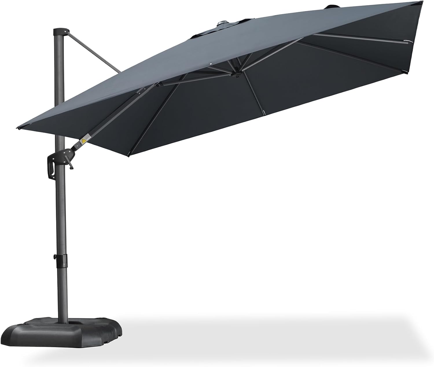SUNGUARD UMBRELLAS Square Cantilever Patio Umbrella, 360-Degree Rotating Offset Umbrella with Aluminum Frame