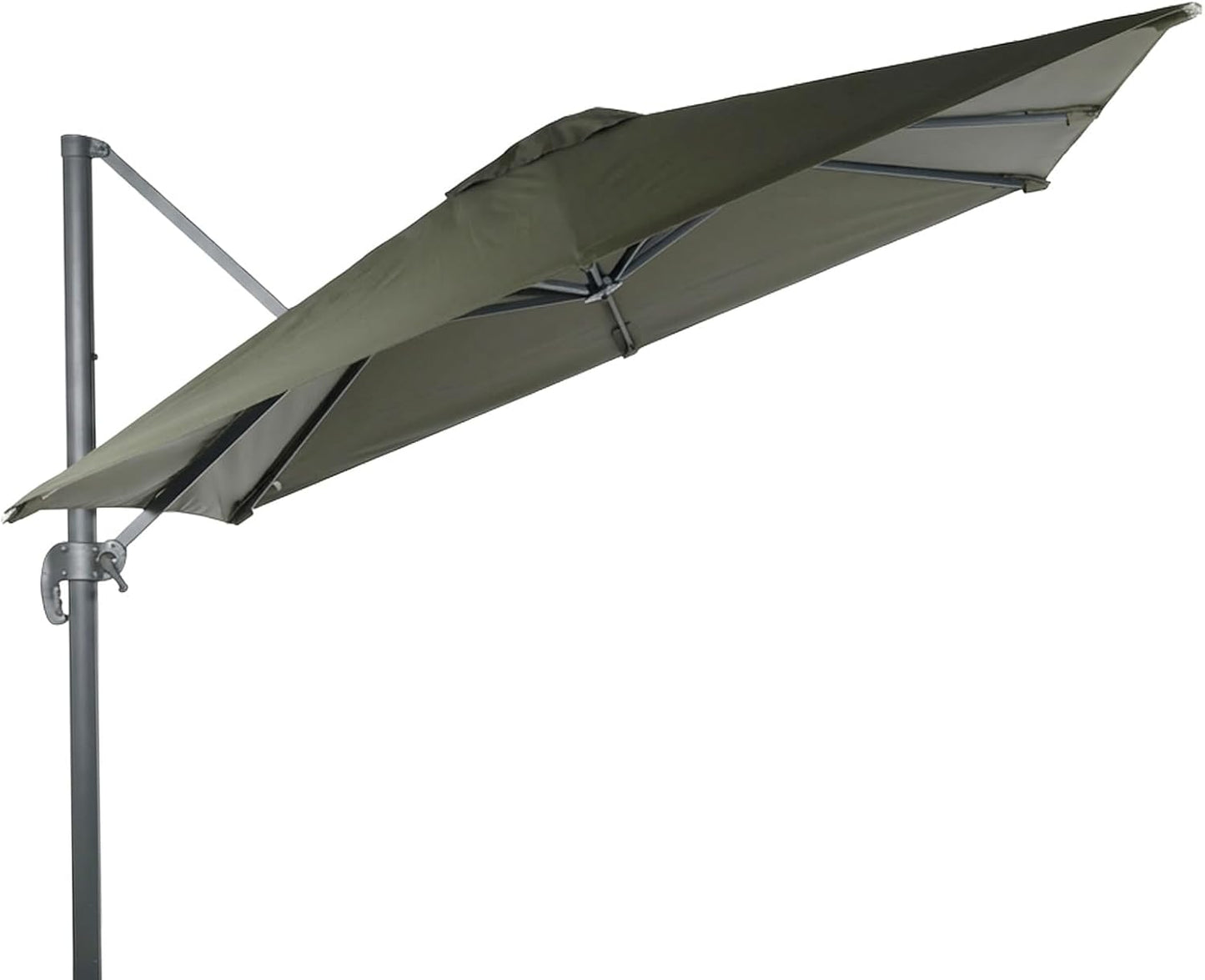 SUNGUARD UMBRELLAS 10 x 10 ft Square Cantilever Replacement Canopy, 8-Rib 230 GSM Polyester Cover