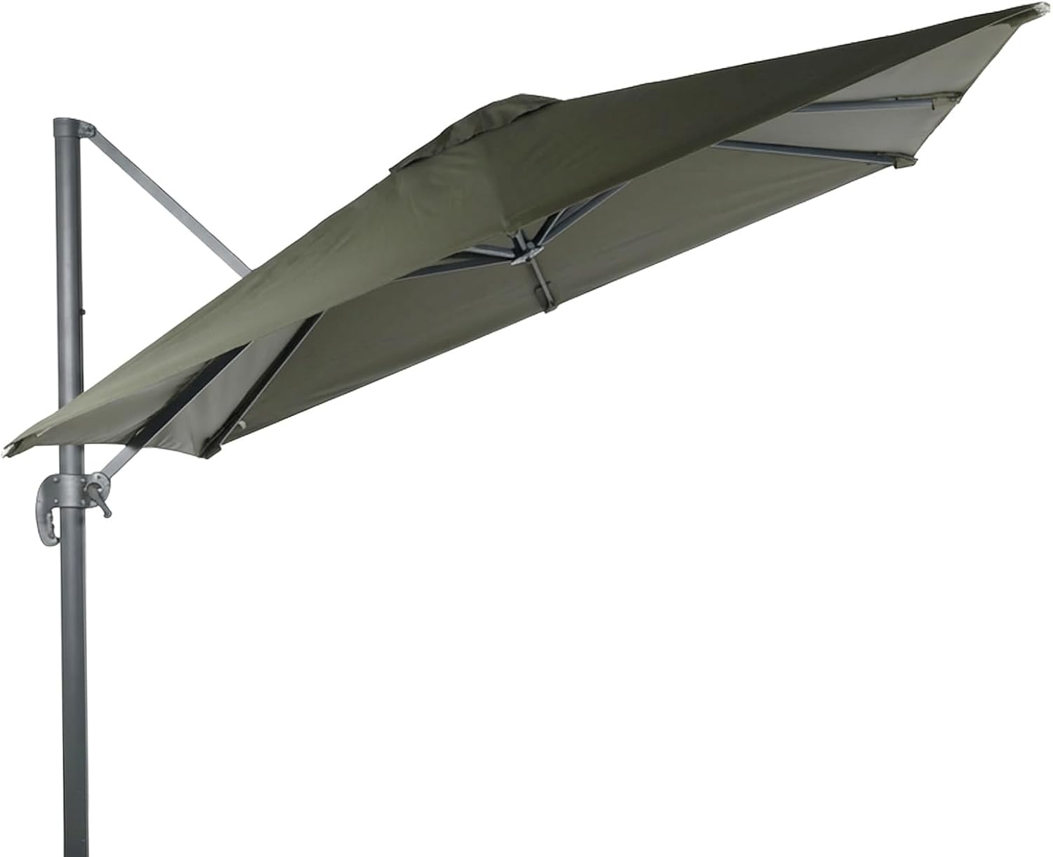 SUNGUARD UMBRELLAS 10 x 10 ft Square Cantilever Replacement Canopy, 8-Rib 230 GSM Polyester Cover