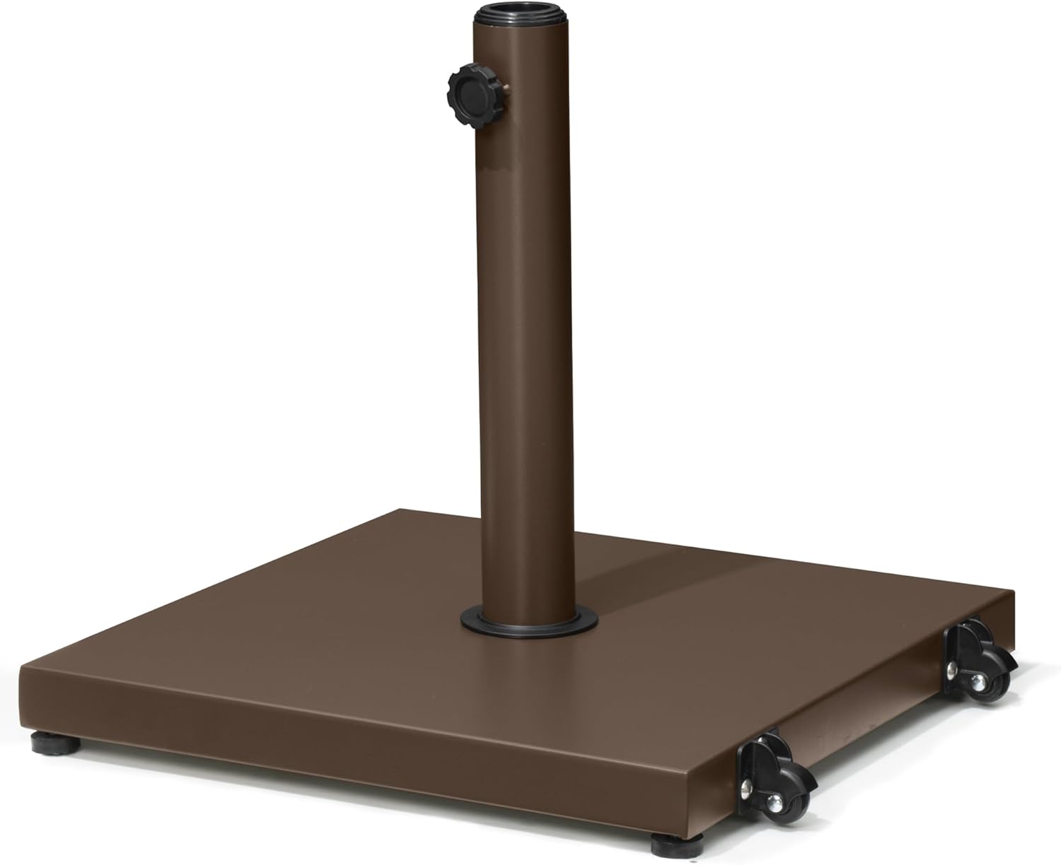 SUNGUARD UMBRELLAS 43 lb Square Patio Umbrella Base with Wheels, Pre-Filled Concrete Outdoor Stand