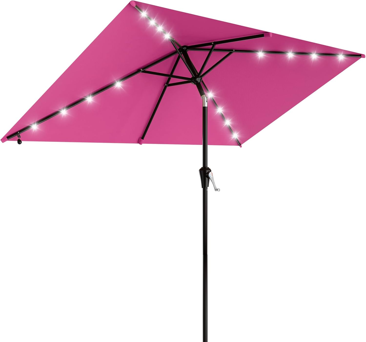 Rectangular Solar LED Patio Umbrella