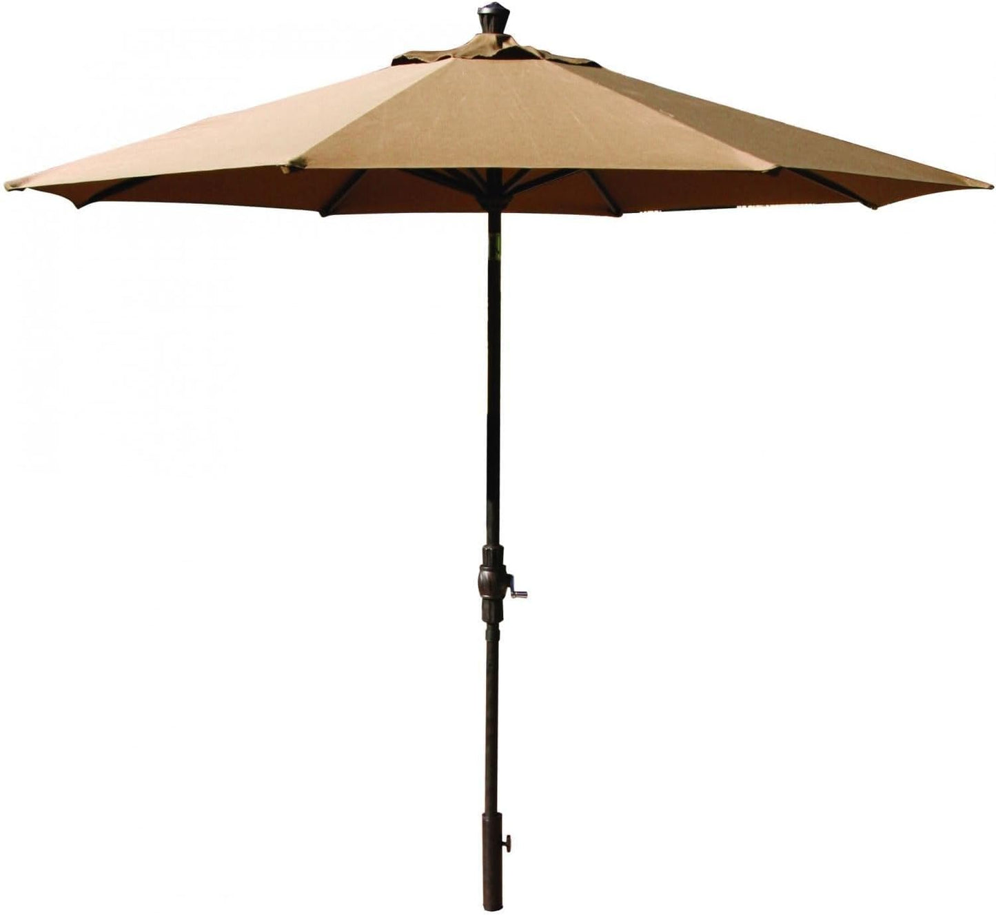 SUNGUARD UMBRELLAS 9 ft Bar Height Patio Umbrella, Brown Aluminum Market Umbrella with Auto Tilt