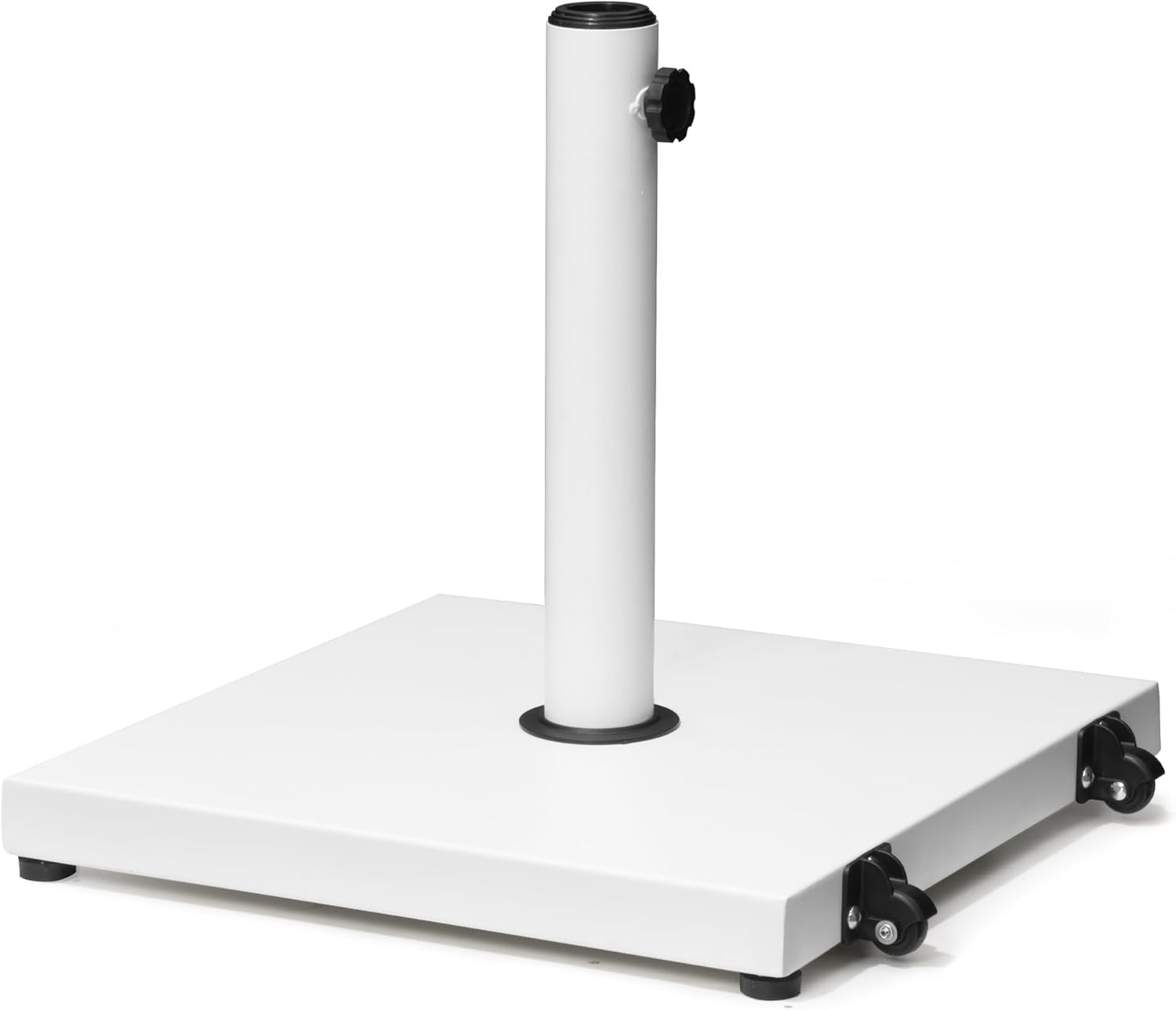 SUNGUARD UMBRELLAS 43 lb Square Patio Umbrella Base with Wheels, Pre-Filled Concrete Outdoor Stand