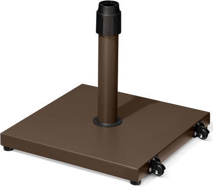 SUNGUARD UMBRELLAS 45 lb Patio Umbrella Base with Wheels, Pre-Filled Concrete Stand for 6–12 ft Umbrellas