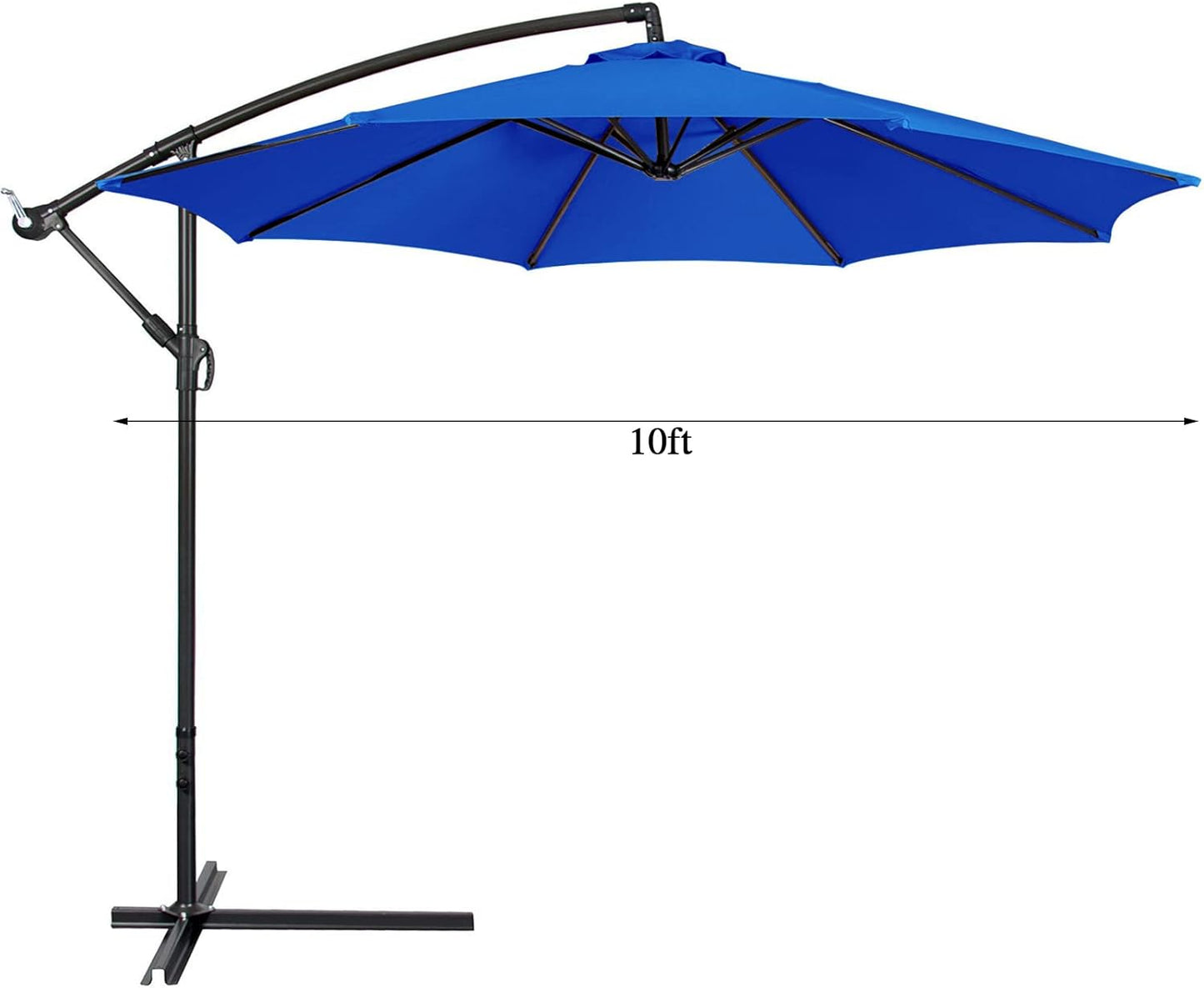 SUNGUARD UMBRELLAS 10 ft Replacement Canopy, Polyester Cover for 6-Rib or 8-Rib Patio Umbrellas - Orange / (6 Ribs)