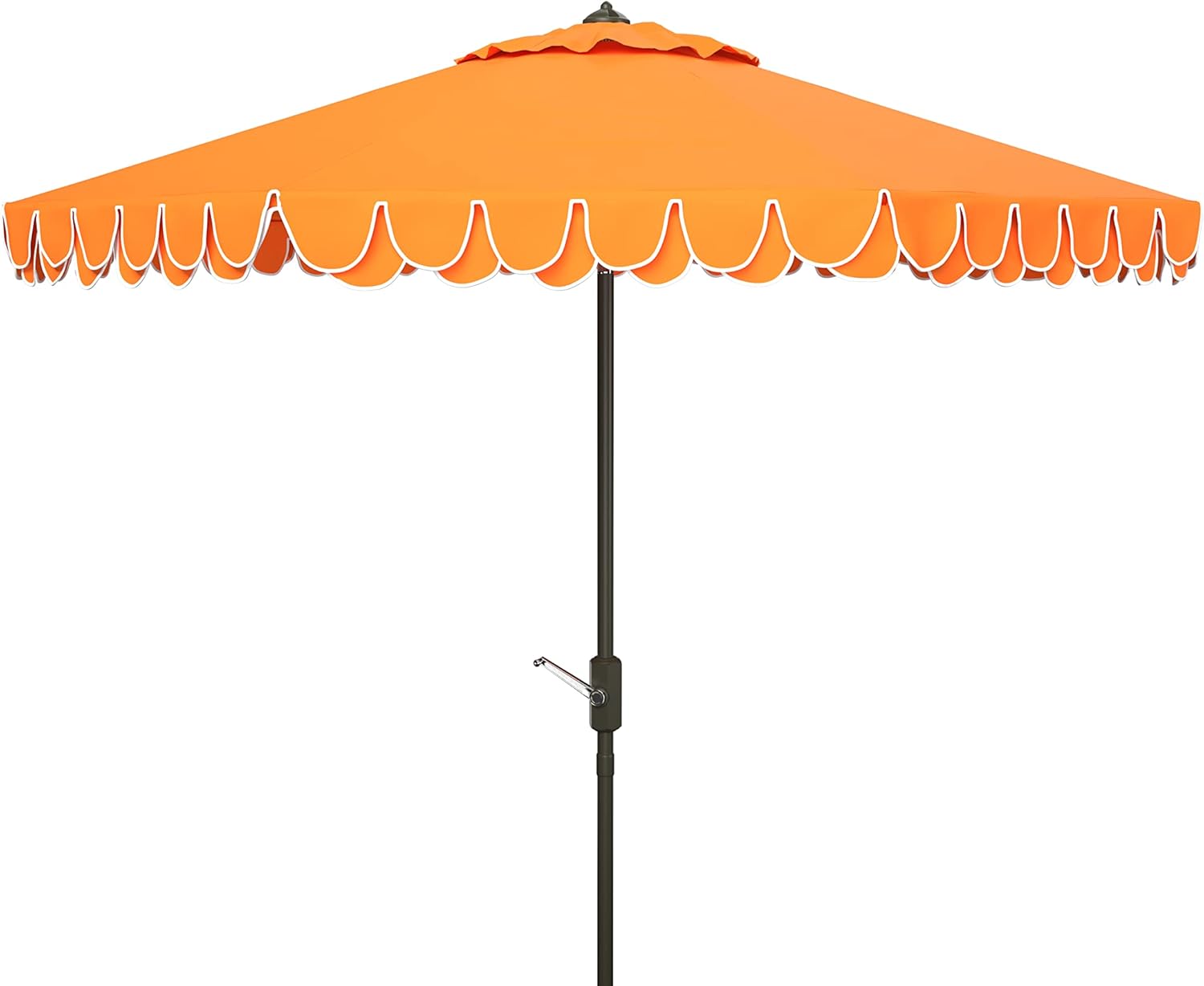 SUNGUARD UMBRELLAS 9 ft Valance Patio Umbrella, Polyester Market Umbrella with Crank and Auto Tilt