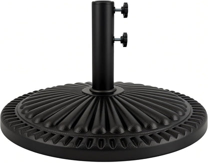 SUNGUARD UMBRELLAS Round Heavy Duty Patio Umbrella Base, Resin Concrete Stand for 1.5–2 in Poles