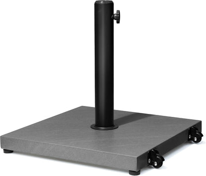 SUNGUARD UMBRELLAS 43 lb Square Patio Umbrella Base with Wheels, Pre-Filled Concrete Outdoor Stand
