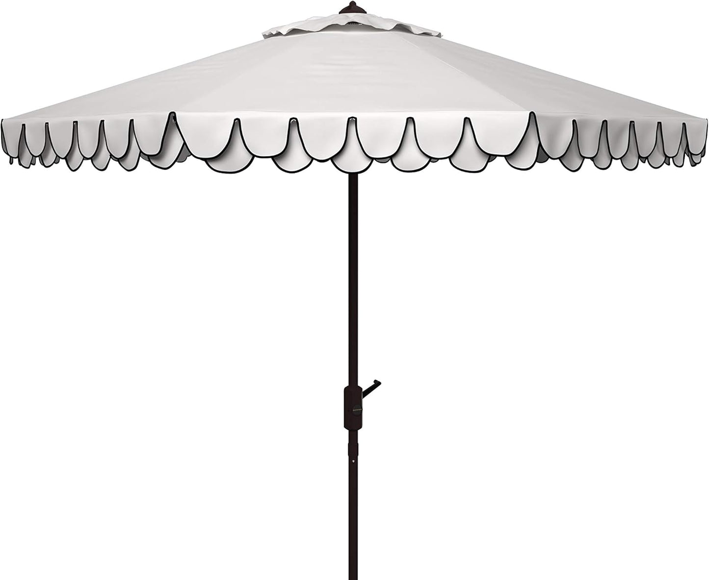 SUNGUARD UMBRELLAS 9 ft Valance Patio Umbrella, Polyester Market Umbrella with Crank and Auto Tilt