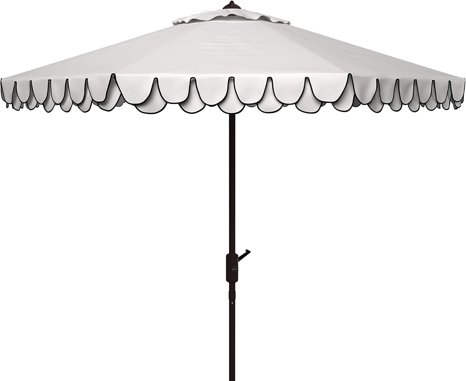 SUNGUARD UMBRELLAS 9 ft Valance Patio Umbrella, Polyester Market Umbrella with Crank and Auto Tilt