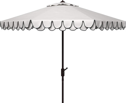 SUNGUARD UMBRELLAS 9 ft Valance Patio Umbrella, Polyester Market Umbrella with Crank and Auto Tilt