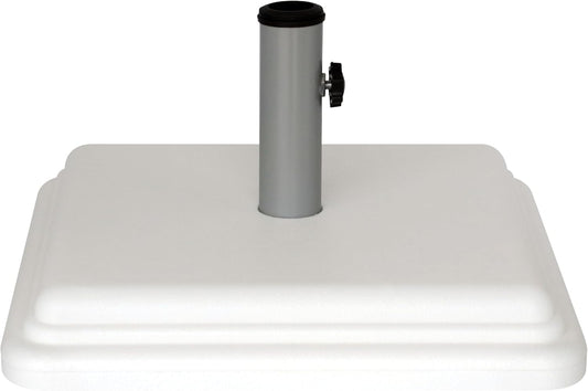 SUNGUARD UMBRELLAS 40 lb Patio Table Umbrella Base, Weighted Polymer Stand for Outdoor Dining Areas - White