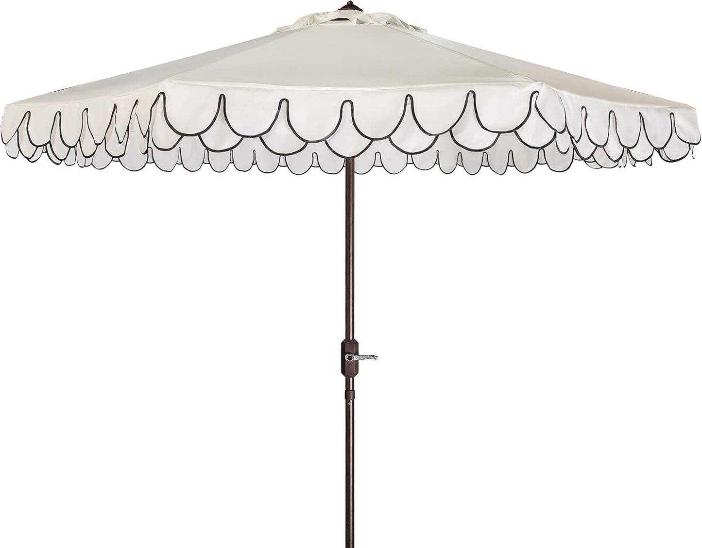 SUNGUARD UMBRELLAS 9 ft Valance Patio Umbrella, Polyester Market Umbrella with Crank and Auto Tilt