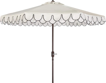 SUNGUARD UMBRELLAS 9 ft Valance Patio Umbrella, Polyester Market Umbrella with Crank and Auto Tilt