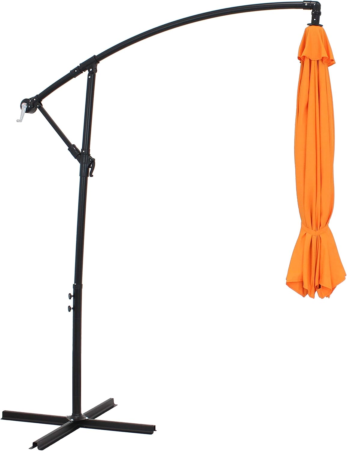 SUNGUARD UMBRELLAS 9.5 ft Cantilever Patio Umbrella, Vented Polyester Canopy with Crank and Cross Base