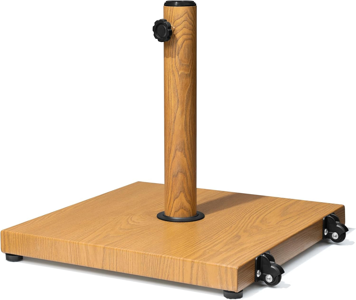SUNGUARD UMBRELLAS 43 lb Square Patio Umbrella Base with Wheels, Pre-Filled Concrete Outdoor Stand