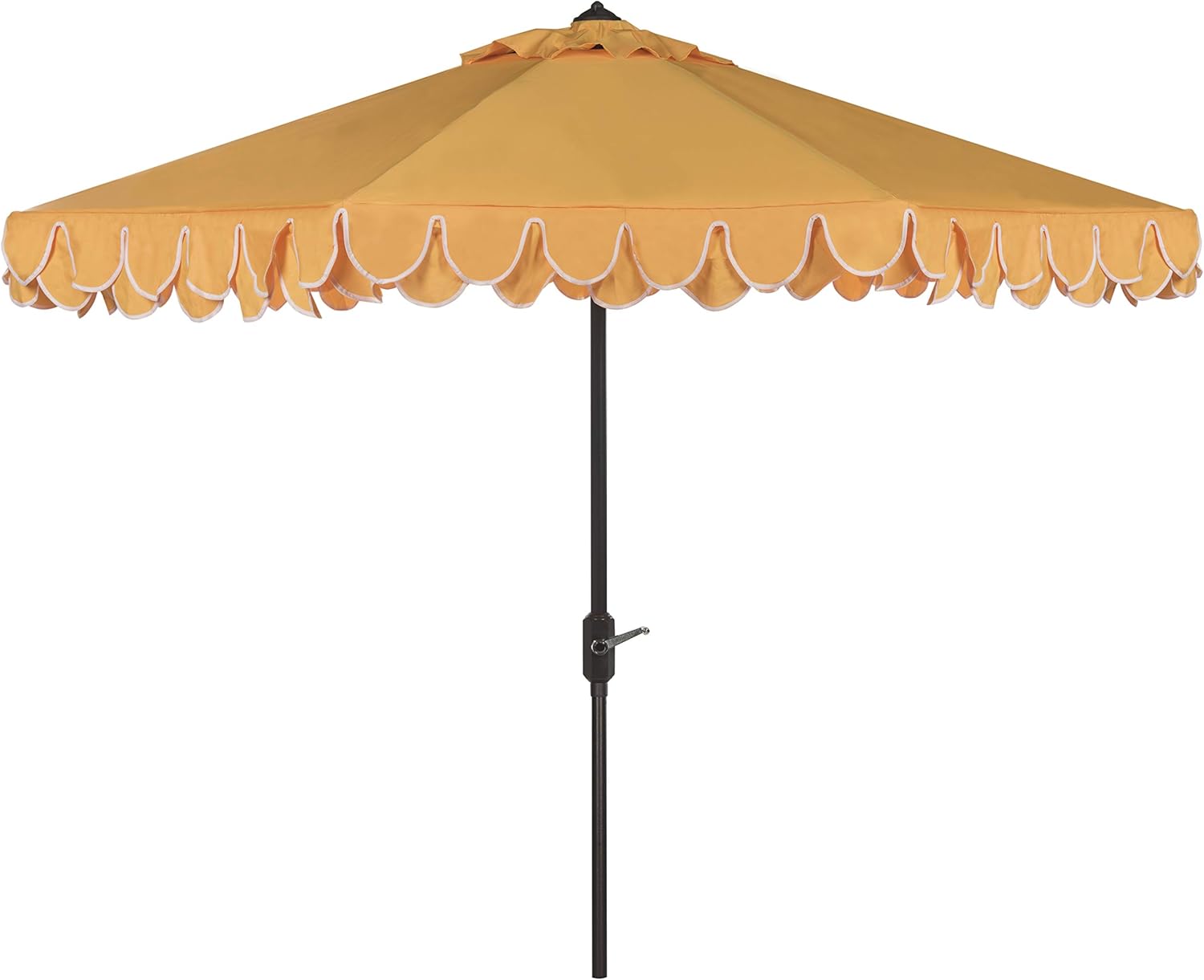 SUNGUARD UMBRELLAS 9 ft Valance Patio Umbrella, Polyester Market Umbrella with Crank and Auto Tilt