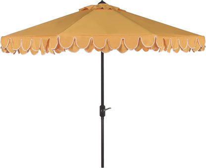 SUNGUARD UMBRELLAS 9 ft Valance Patio Umbrella, Polyester Market Umbrella with Crank and Auto Tilt