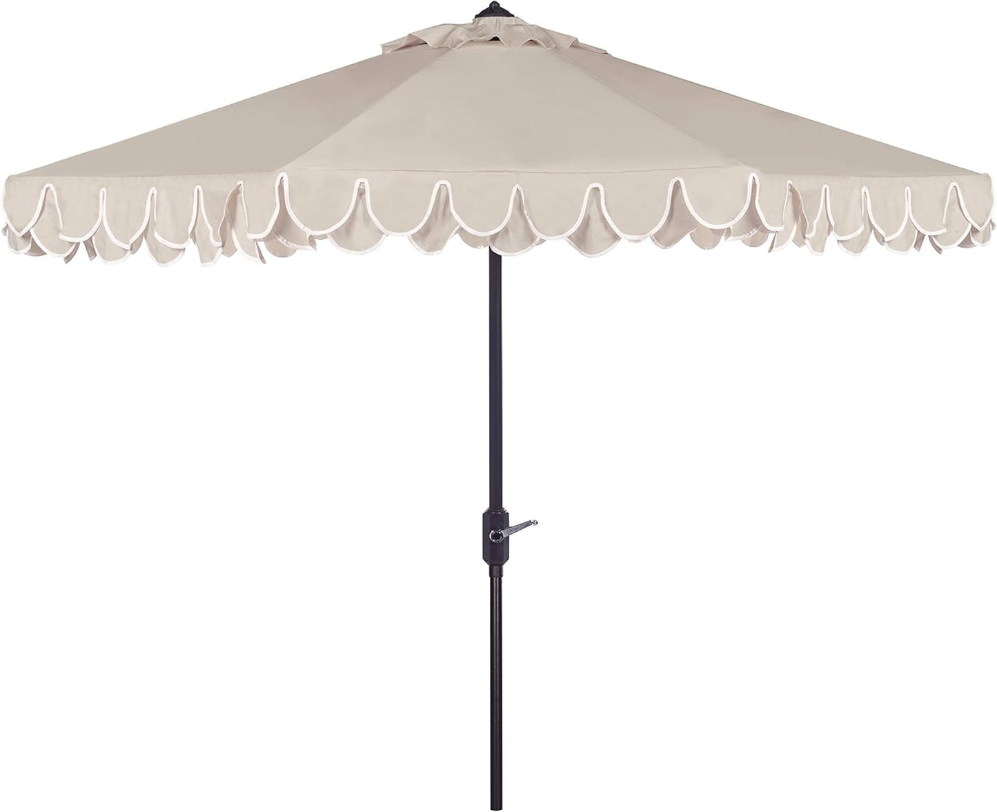 SUNGUARD UMBRELLAS 9 ft Valance Patio Umbrella, Polyester Market Umbrella with Crank and Auto Tilt