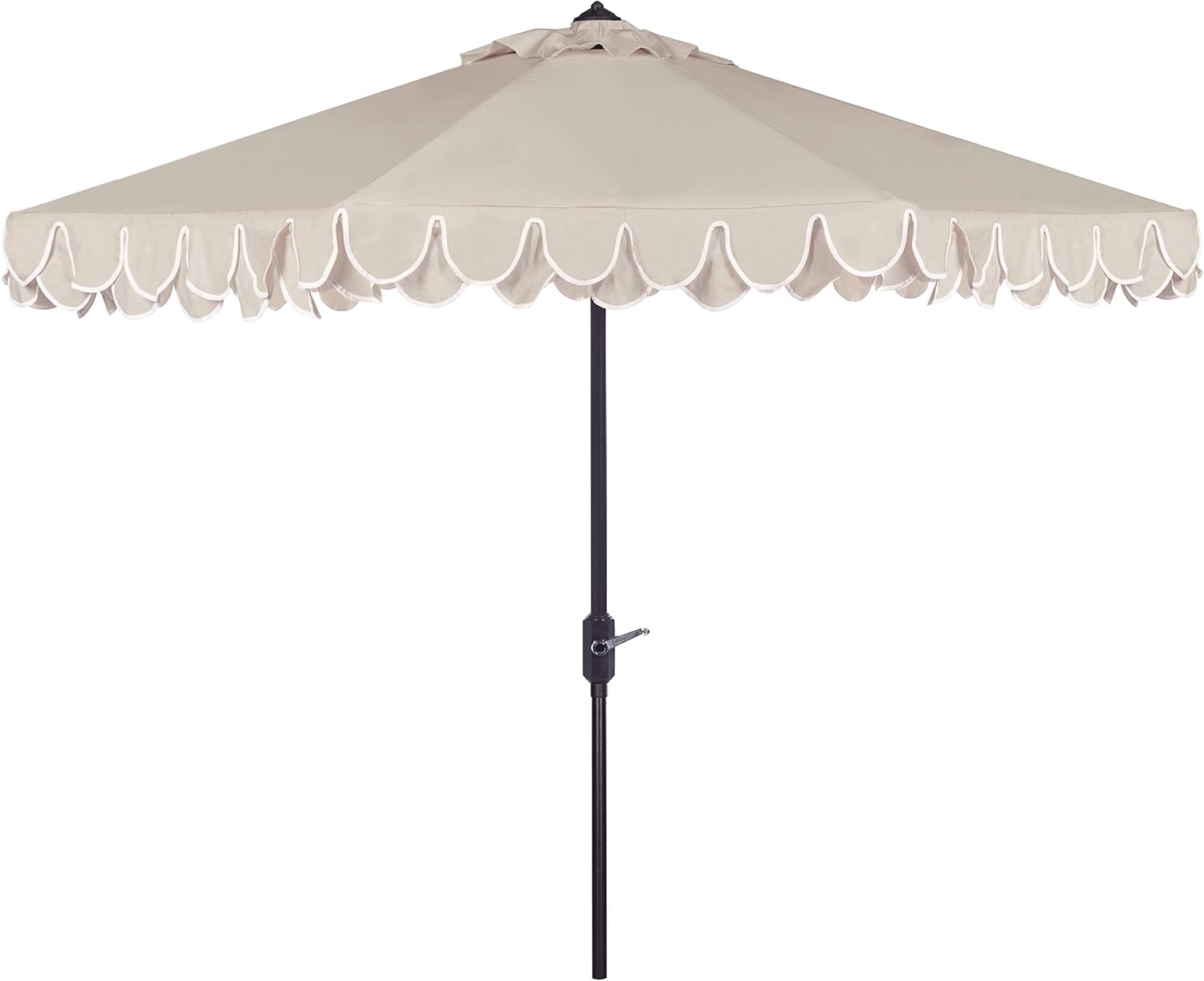 SUNGUARD UMBRELLAS 9 ft Valance Patio Umbrella, Polyester Market Umbrella with Crank and Auto Tilt