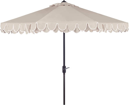 SUNGUARD UMBRELLAS 9 ft Valance Patio Umbrella, Polyester Market Umbrella with Crank and Auto Tilt