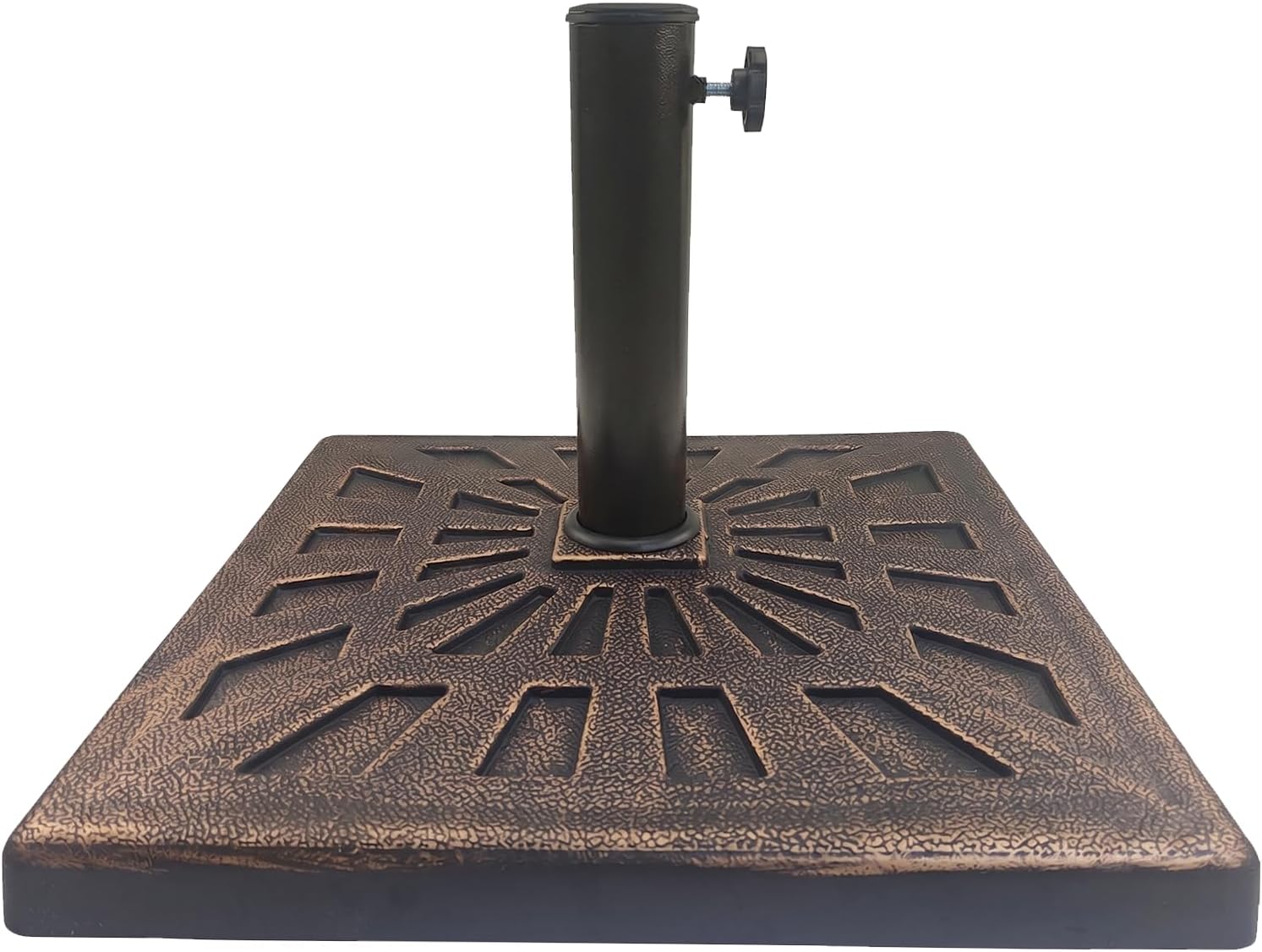 SUNGUARD UMBRELLAS Round Heavy Duty Patio Umbrella Base, Resin Concrete Stand for 1.5–2 in Poles
