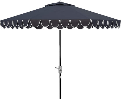 SUNGUARD UMBRELLAS 9 ft Valance Patio Umbrella, Polyester Market Umbrella with Crank and Auto Tilt