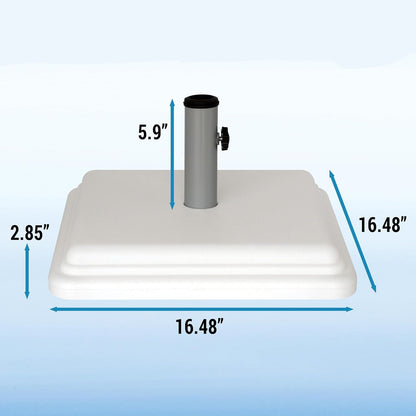 SUNGUARD UMBRELLAS 40 lb Patio Table Umbrella Base, Weighted Polymer Stand for Outdoor Dining Areas