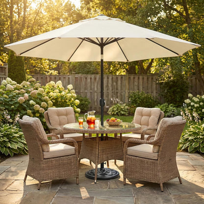 SUNGUARD UMBRELLAS Round Heavy Duty Patio Umbrella Base, Resin Concrete Stand for 1.5–2 in Poles
