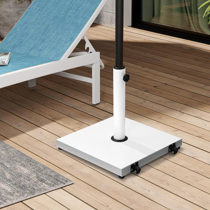 SUNGUARD UMBRELLAS 43 lb Square Patio Umbrella Base with Wheels, Pre-Filled Concrete Outdoor Stand
