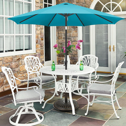 SUNGUARD UMBRELLAS Round Bronze Patio Umbrella Base, Resin Concrete Stand for Up to 1.9 in Poles